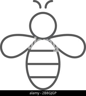 Bee concepts logo vector graphic abstract template isolate on white background Stock Vector