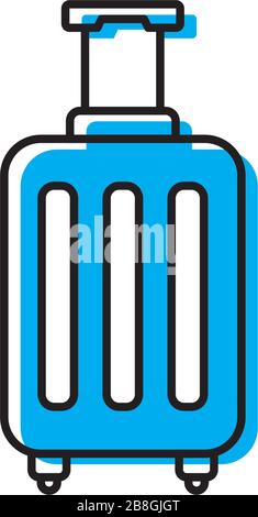 Baggage, luggage line icon, outline vector sign, linear style pictogram isolated on white Stock Vector
