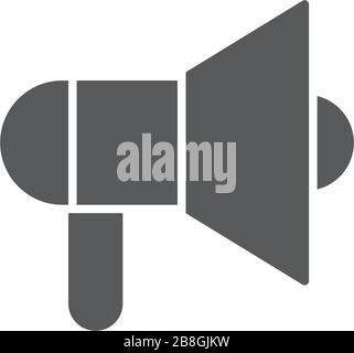 Icon megaphone or bullhorn Single Icon Graphic Design isolated on white background Stock Vector