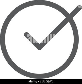 Check Time Icon Logo Design Element isolated on white background Stock Vector