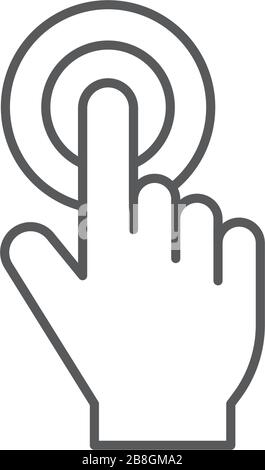 Touch icon perfect line style. Element of web icon for mobile concept and web apps Stock Vector