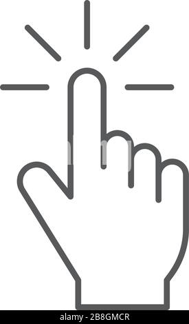 Touch icon perfect line style. Element of web icon for mobile concept and web apps Stock Vector