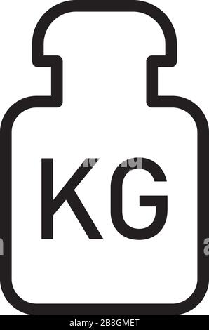 Kilogram vector icon flat style isolated on white background Stock Vector