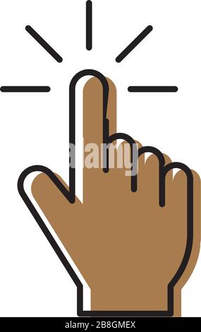 Touch icon perfect line style. Element of web icon for mobile concept and web apps Stock Vector