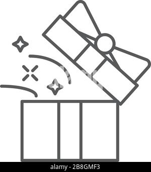 magic box star icon Element of magic for mobile concept and web apps icon Thin line icon for website design and development Stock Vector