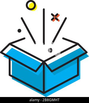 magic box star icon Element of magic for mobile concept and web apps icon Thin line icon for website design and development Stock Vector