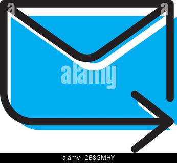 Sending a message icon vector isolated on white background Stock Vector