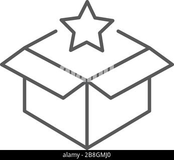 magic box star icon Element of magic for mobile concept and web apps icon Thin line icon for website design and development Stock Vector