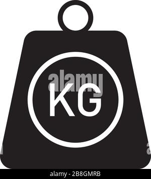 Kilogram vector icon flat style isolated on white background Stock Vector