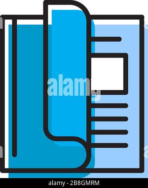 open magazine icon vector isolated on white background Stock Vector