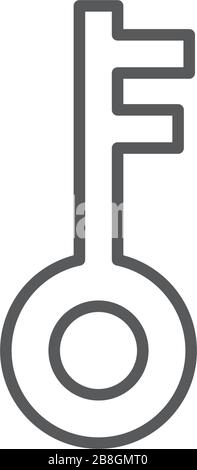 Key Icon in trendy flat style isolated on white background Key symbol for your web site design Stock Vector