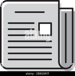 open magazine icon vector isolated on white background Stock Vector
