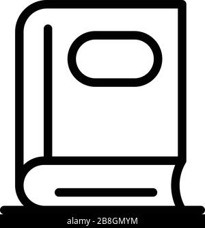 Phonebook icon, outline style Stock Vector