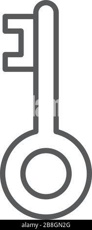 Key Icon in trendy flat style isolated on white background Key symbol for your web site design Stock Vector