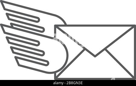 Sending a message icon vector isolated on white background Stock Vector