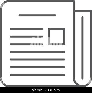 open magazine icon vector isolated on white background Stock Vector