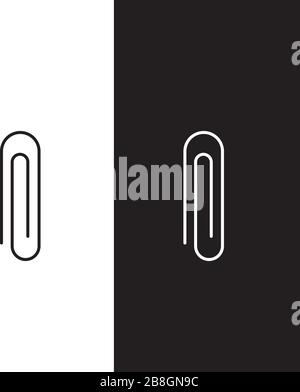 Paper clip vector icon isolated on white background Stock Vector