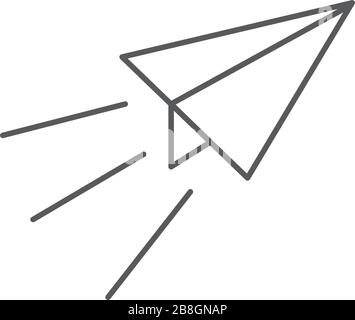 Paper plane solid flat color icons in square frames on white background ...