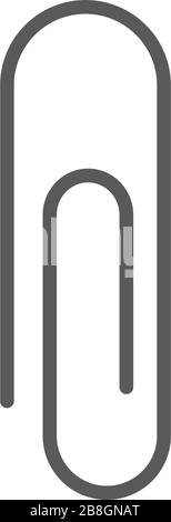 Paper clip vector icon isolated on white background Stock Vector