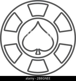 Pocker chip heart suit icon vector, filled flat sign, solid pictogram isolated on white. Casino money symbol, logo illustration Stock Vector