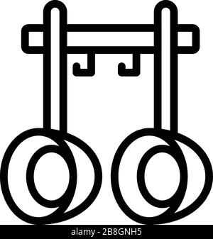 Bath scoops icon, outline style Stock Vector