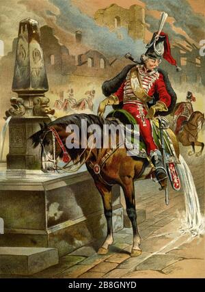 Gottfried Franz - Munchhausen with a half-horse. Stock Photo