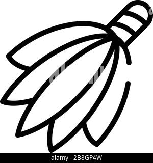 Sauna broom icon, outline style Stock Vector