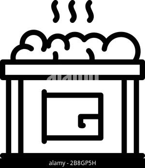 stove sauna line icon vector illustration Stock Vector Image & Art - Alamy