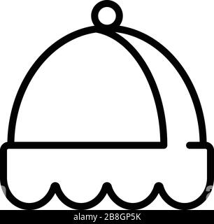 Felt hat icon, outline style Stock Vector