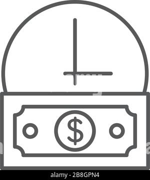 Time is money vector icon isolated on white background Stock Vector