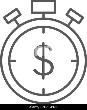 Time is money vector icon isolated on white background Stock Vector