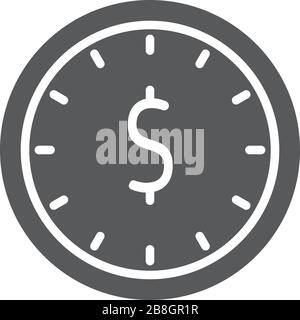 Time is money vector icon isolated on white background Stock Vector
