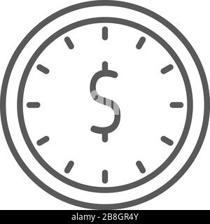 Time is money vector icon isolated on white background Stock Vector