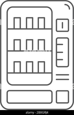 vending machines vector icon, sign, illustration on background Stock Vector