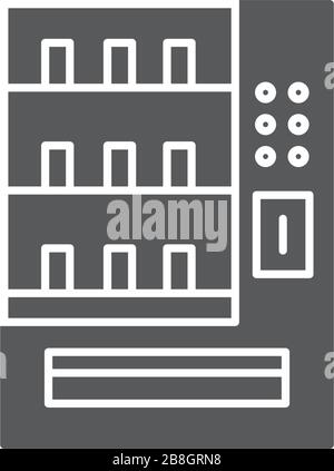vending machines vector icon, sign, illustration on background Stock Vector