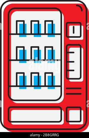 vending machines vector icon, sign, illustration on background Stock Vector