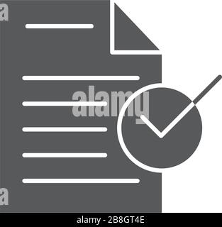 Approved document file vector icon isolated on white background Stock Vector