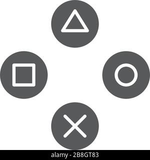 Joystick buttons vector icon isolated on white background Stock Vector