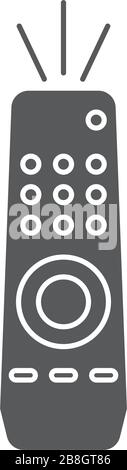 Remote control vector icon, isolated on white background Stock Vector
