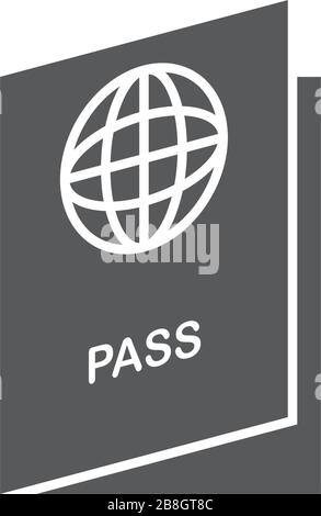 Passport vector icon, isolated on white background Stock Vector