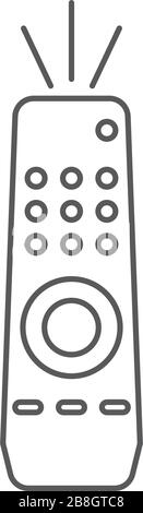 Remote control vector icon, isolated on white background Stock Vector