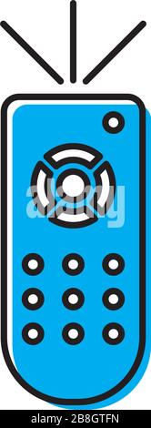Remote control vector icon, isolated on white background Stock Vector