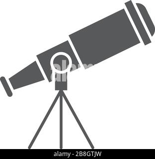 Telescope vector icon,isolated on white background Stock Vector