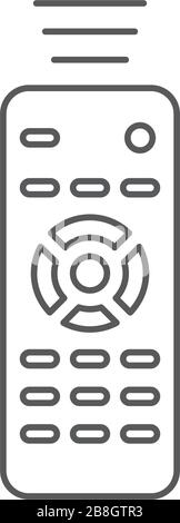 Remote control vector icon, isolated on white background Stock Vector