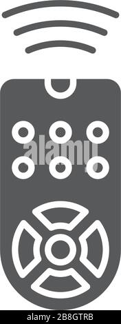 Remote control vector icon, isolated on white background Stock Vector