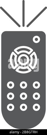 Remote control vector icon, isolated on white background Stock Vector
