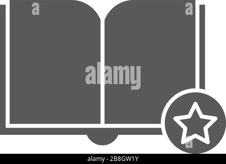 favorite book vector icon isolated on white background Stock Vector