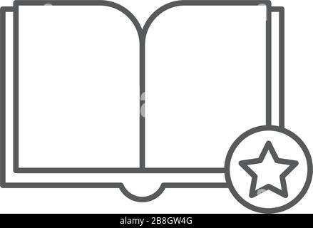 favorite book vector icon isolated on white background Stock Vector