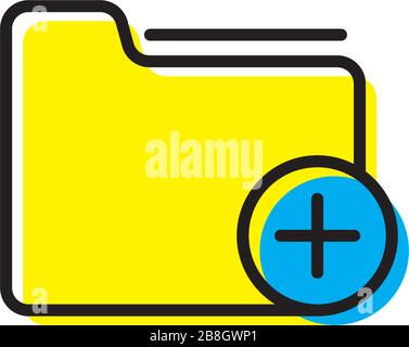 Add new vector icon isolated on white background Stock Vector