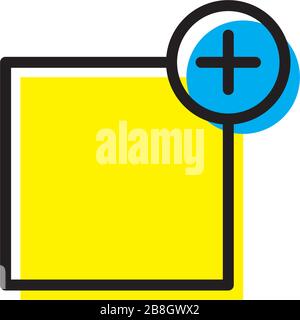 Add new vector icon isolated on white background Stock Vector